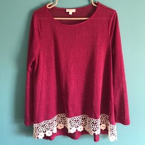 Umgee lace detail top